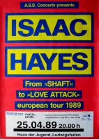 HAYES, ISAAC - 1989 - Konzertplakat - From Shaft - Tourposter - Ludwigshafen