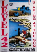 LEVEL 42 - 1988 - Konzertplakat - Staring at the Sun - Tourposter - Heidelberg