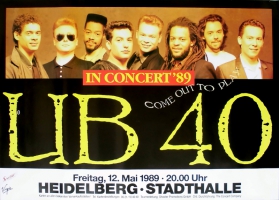 UB 40 - 1989 - Konzertplakat - Come out to Play - Tourposter - Heidelberg