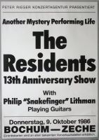 RESIDENTS, THE - 1986 - Plakat - Snakefinger - In Concert Tour - Poster
