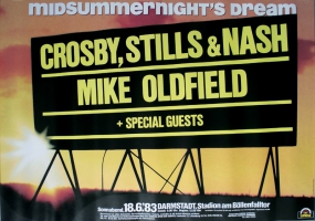 MIDSUMMERNIGHTS DREAM - 1983 - Oldfield - Crosby Stills - Poster - Darmstadt