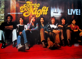 THREE DOG NIGHT - 1972 - Live In Concert - Seven Separate Fools Tour - Poster