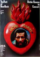 HAVENS, RICHIE - 1972 - Plakat - Kieser - Rock Poet - Tourposter - Frankfurt