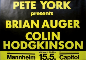 YORK, PETE - BRIAN AUGER - HODGKINSON - 1985 - Konzertplakat - Tourposter