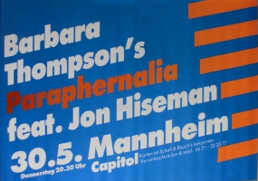 THOMPSON, BARBARA - 1985 - Plakat - Paraphernalia - Poster - Mannheim