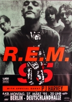 R.E.M. - REM - 1995 - Plakat - In Concert - PJ Harvey - Poster - Berlin - A0