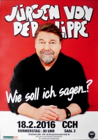 VON DER LIPPE, JRGEN - 2016 - Plakat - Wie soll..Tour - Poster - Hamburg