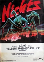 NICHTS - 1983 - Konzertplakat - Aus dem Jenseits - Tourposter - Velbert