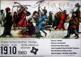 FOLK FRIENDS - 1980 - Plakat - Wader - Finbar & Furey - Lmmerhirt - Poster