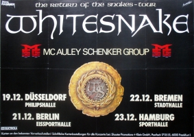 WHITESNAKE - DEEP PURPLE - 1987 - Tourplakat - Concert - Return - Tourposter - B