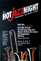 HOT JAZZ NIGHT - 1991 - Konzertplakat - Jazz - Zwingenberger - Poster - Velbert
