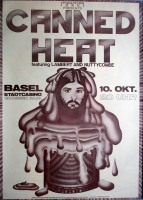 CANNED HEAT - 1970 - Konzertplakat - Concert - Nuttycombe - Tourposter - Basel