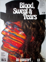 BLOOD SWEAT & TEARS - 1974 - Plakat - Gnther Kieser - Poster - Dsseldorf