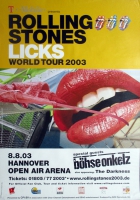 ROLLING STONES - 2003-08-08 - Plakat - Licks- Poster - Hannover (B)