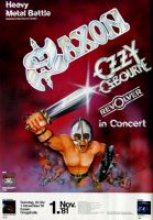 SAXON - 1981 - Ozzy Osbourne - Revolver - Live In Concert - Poster - Essen