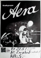 AERA - 1981 - Konzertplakat - Musikgruppe - Concert - Trkis - Tourposter
