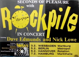 ROCKPILE - 1980 - Plakat - Dave Edmunds - Nick Lowe - Seconds of - Tourposter
