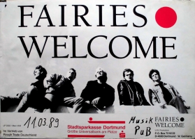 FAIRIES WELCOME - 1989 - Konzertplakat - Red Lines - Tourposter - Dortmund