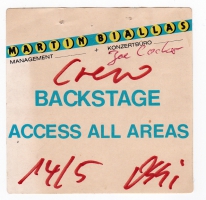 COCKER, JOE - 80er - Pass - Backstage - Crew