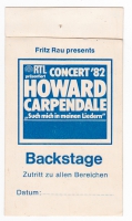 CARPENDALE, HOWARD - 1982 - Pass - such mich in meinen... - Backstage