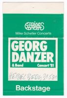 DANZER, GEORG - 1981 - Pass - Ruhe vor dem Sturm - Backstage