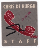 DE BURGH, CHRIS - 1984 - Pass - High on Emotion - Tourpass - Staff
