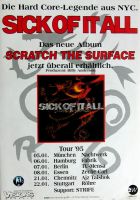 SICK OF IT ALL - 1995 - Live In Concert - Scratch the Surface Tour - Poster