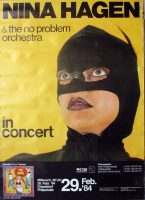 HAGEN, NINA - 1984 - Konzertplakat - Concert - Angstlos - Tourposter - Dsseldor