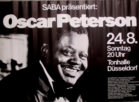 PETERSON, OSCAR - 1975 - Plakat - Jazz - Concert - Tourposter - Dsseldorf