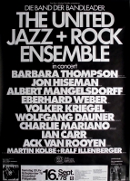 UNITED JAZZ & ROCK ENSEMBLE - 1978 - Plakat - Concert - Poster - Dsseldorf