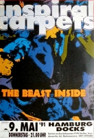 INSPIRAL CARPETS - 1991 - In Concert- Beast Inside Tour - Poster - Hamburg