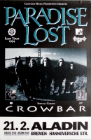 PARADISE LOST - 1994 - In Concert - Crowbar - Icon Tour - Poster - Bremen