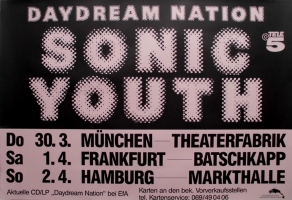 SONIC YOUTH - 1988 - Tourplakat - Concert - Daydream Nation - Tourposter