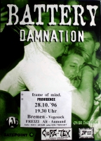 BATTERY - 1990 - Damnation - In Concert Tour - Poster - Bremen