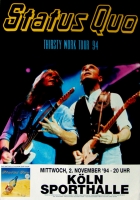 STATUS QUO - 1994 - Plakat - In Concert - Thirsty Work Tour - Poster - Kln