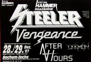 STEELER - 1987 - Plakat - Vengeance - In Concert - Tourposter - Bochum