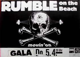 RUMBLE ON THE BEACH - 1989 - In Concert - Movin On Tour - Poster - Bremen
