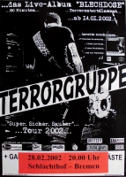 TERRORGRUPPE - 2002 - Konzertplakat - Super Sicher - Tourposter - Bremen