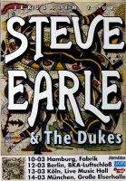 STEVE EARLE & THE DUKES - 2002 - Concert - Jerusalem Tour - Poster