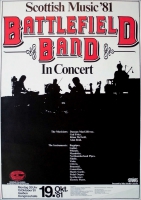 BATTLEFIELD BAND - 1981 - Konzertplakat - Home Is Where - Tourposter - Giessen