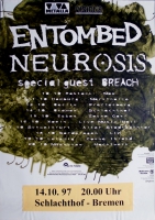 ENTOMBED - 1997 - In Concert - Neurosis - Brech Tour - Poster - Bremen
