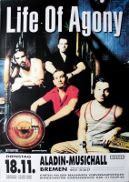 LIFE OF AGONY - 1997 - Konzertplakat - Soul Searching Sun - Tourposter - Bremen
