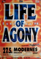 LIFE OF AGONY - 1998 - Konzertplakat - Eurovibes - Tourposter - Bremen