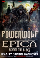 POWERWOLF - 2017 - Live in Concert Tour - Beyond the - Epica - Poster - Hannover