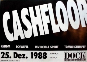 CASHFLOOR - 1988 - In Concert Tour - KMFDM - Poster - Hamburg