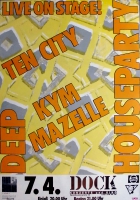 DEEP HOUSE PARTY - 1989 - In Concert Tour - Ten City - Mazelle - Poster - Hamburg