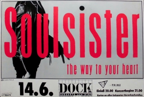 SOULSISTER - 1989 - In Concert - Way to your Heart Tour - Poster - Hamburg