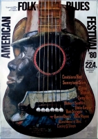 AMERICAN FOLK & BLUES - 1980 - Plakat - Günther Kieser - Poster - Mannheim