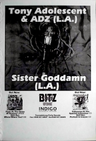 ADOLESCENT, TONY - 1995 - Tourplakat - Concert - Sister Goddamn - Tourposter