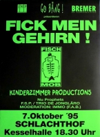 FISHMOB - 1995 - Live In Concert - Fick Mein Gehirn Tour - Poster - Bremen